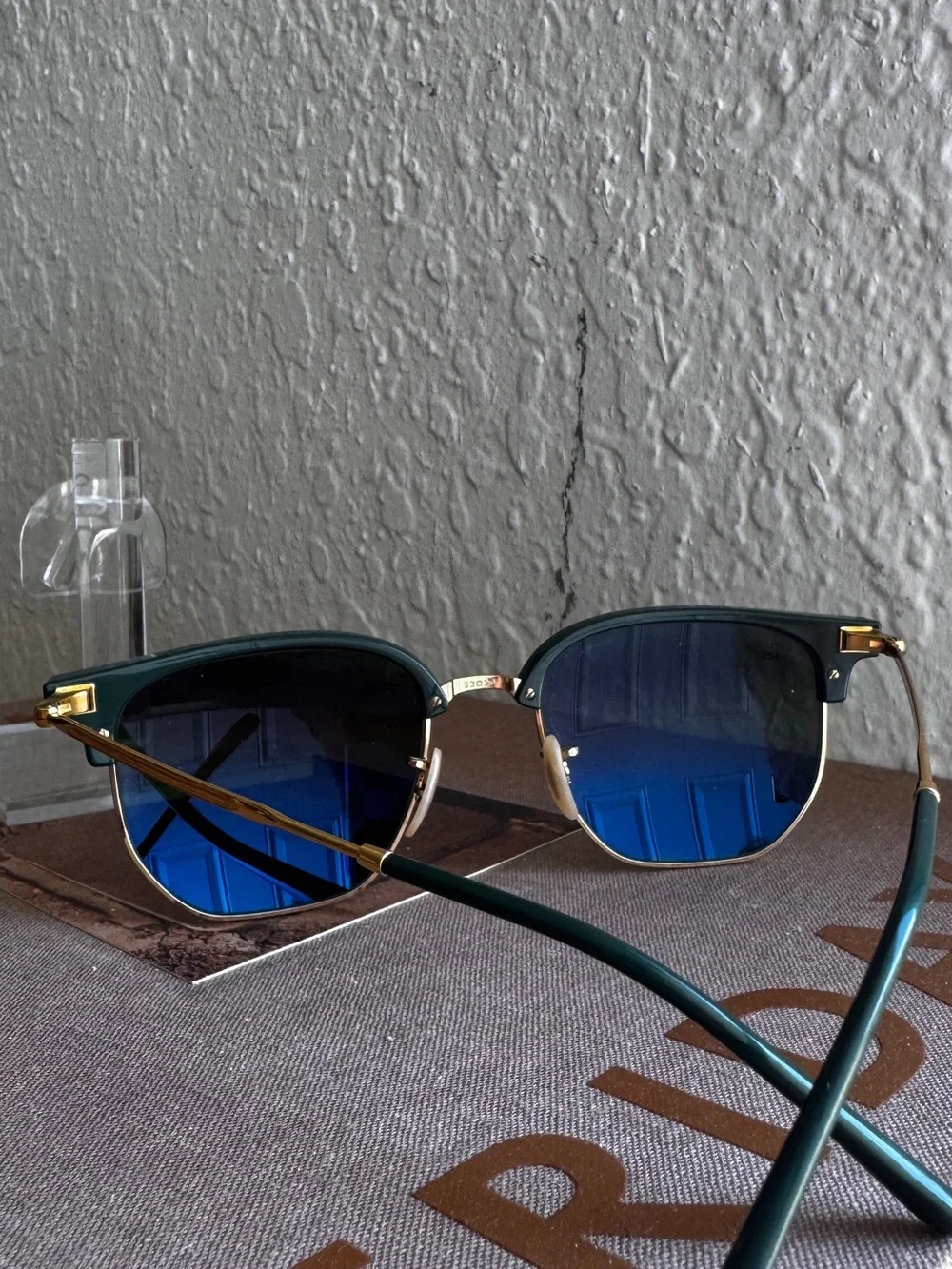 Ray-Ban Polarized Clubmaster Sunglasses in Dark Green